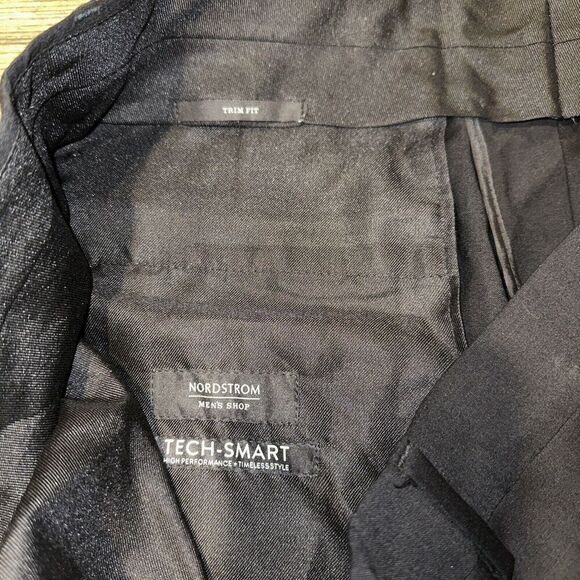 Nordstrom Men's Tech Smart Trim Fit Dress Pants. Black Size 38.NWOT. 16 - Picture 4 of 12